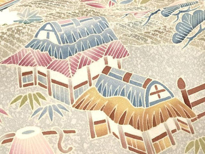 平和屋着物■訪問着 作家物 風景文 正絹 逸品 DABE7930cd