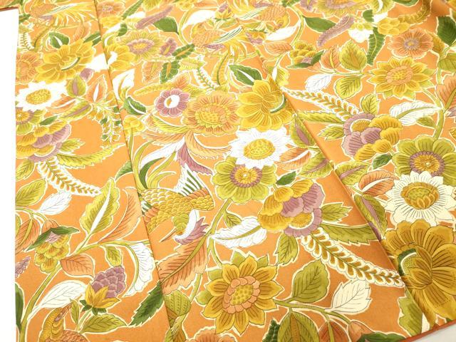 平和屋着物■上質な小紋 手描き 花鳥文 正絹 逸品 DABE7935cd