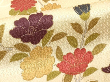 平和屋着物■上質な小紋 草花文 金彩 正絹 逸品 DABE7936cd