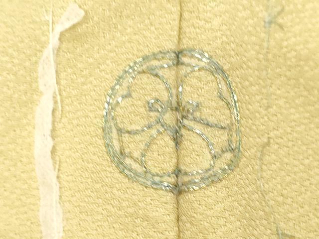 平和屋着物■無地絵羽訪問着 草花地紋 蒸栗色 正絹 逸品 DABE7940cd
