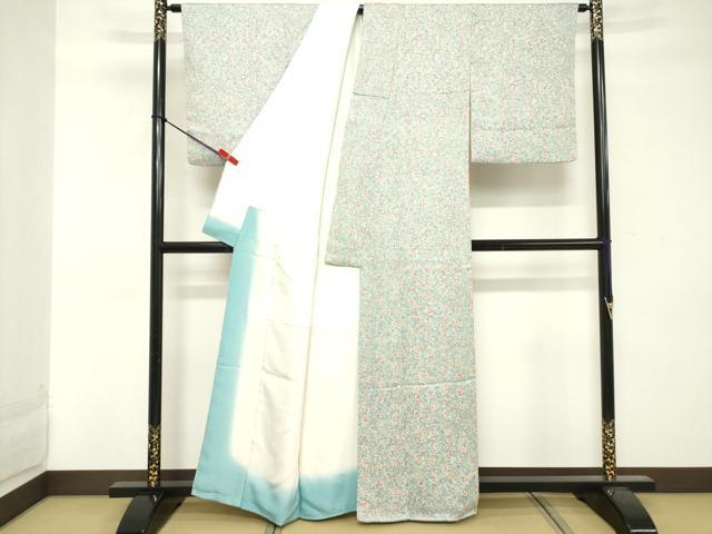 平和屋着物■上質な小紋 更紗花文 正絹 逸品 DABE7941cd