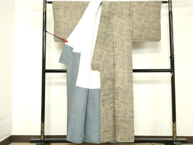 平和屋着物■上質な小紋 紬地 風景文 正絹 逸品 DABE7950cd