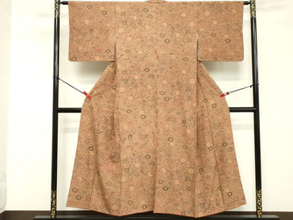 平和屋着物■上質な小紋 吉祥花文 正絹 逸品 DABE7953cd