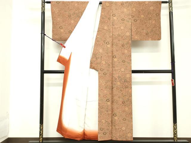 平和屋着物■上質な小紋 吉祥花文 正絹 逸品 DABE7953cd