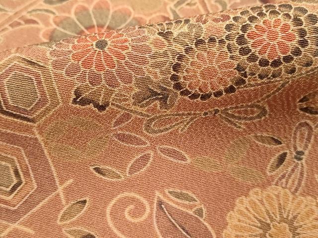 平和屋着物■上質な小紋 吉祥花文 正絹 逸品 DABE7953cd