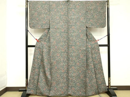 平和屋着物■上質な小紋 舞花文 正絹 逸品 DABE7954cd