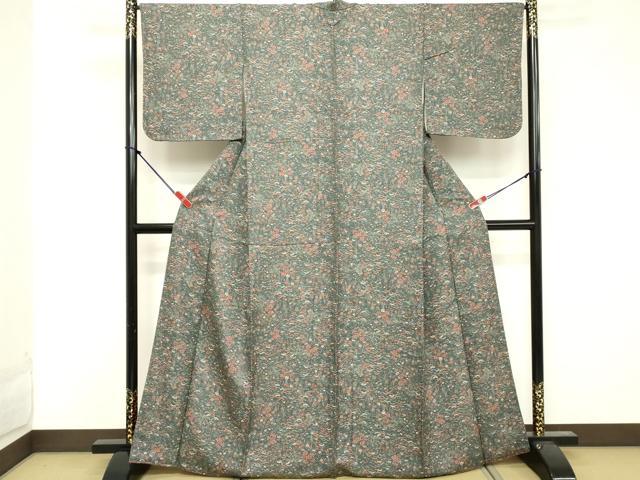 平和屋着物■上質な小紋 舞花文 正絹 逸品 DABE7954cd