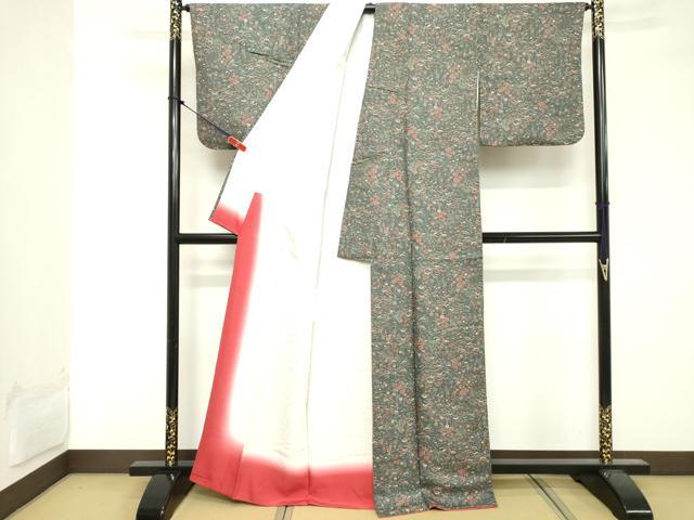 平和屋着物■上質な小紋 舞花文 正絹 逸品 DABE7954cd