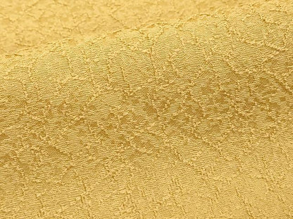 平和屋着物■上質な色無地 霞地紋 支子色 正絹 逸品 DABE7957cd