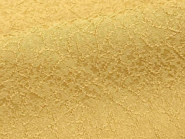平和屋着物■上質な色無地 霞地紋 支子色 正絹 逸品 DABE7957cd