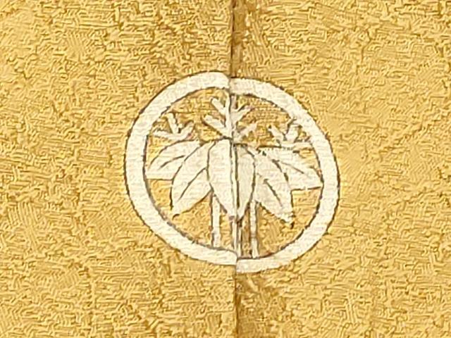 平和屋着物■上質な色無地 霞地紋 支子色 正絹 逸品 DABE7957cd