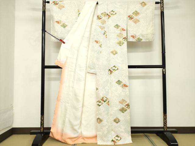 平和屋着物■上質な小紋 花菱文 金彩 正絹 逸品 DABE7960cd