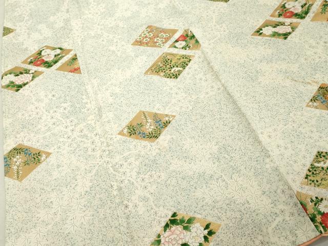 平和屋着物■上質な小紋 花菱文 金彩 正絹 逸品 DABE7960cd