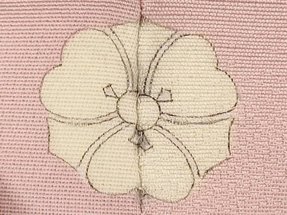 平和屋着物■上質な色無地 御所車地紋 薄桜色 正絹 逸品 DABE7962cd