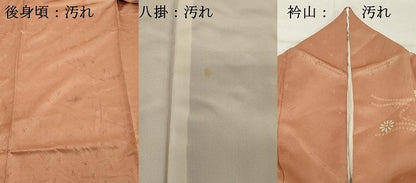 平和屋着物■訪問着 絞り 雪輪花文 暈し染め 金彩 正絹 逸品 DABE7965cd
