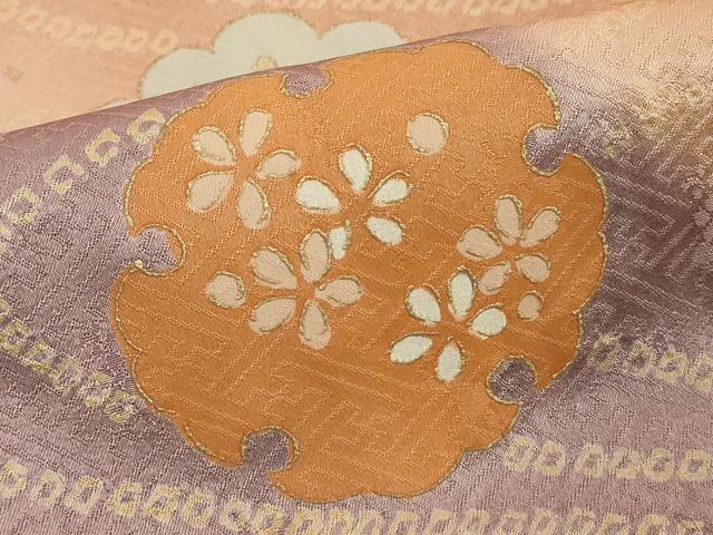 平和屋着物■訪問着 絞り 雪輪花文 暈し染め 金彩 正絹 逸品 DABE7965cd
