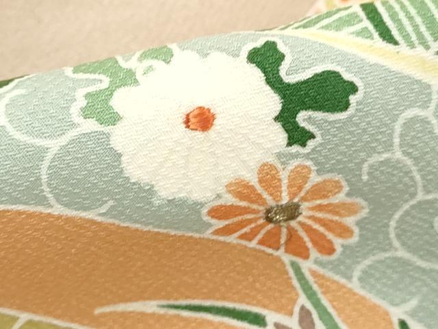 平和屋着物■訪問着 刺繍 吉祥花文 金糸 正絹 逸品 DABE7975cd