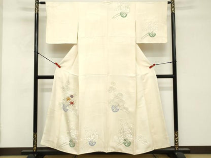 平和屋着物■訪問着 刺繍 花車文 正絹 逸品 DABE7976cd