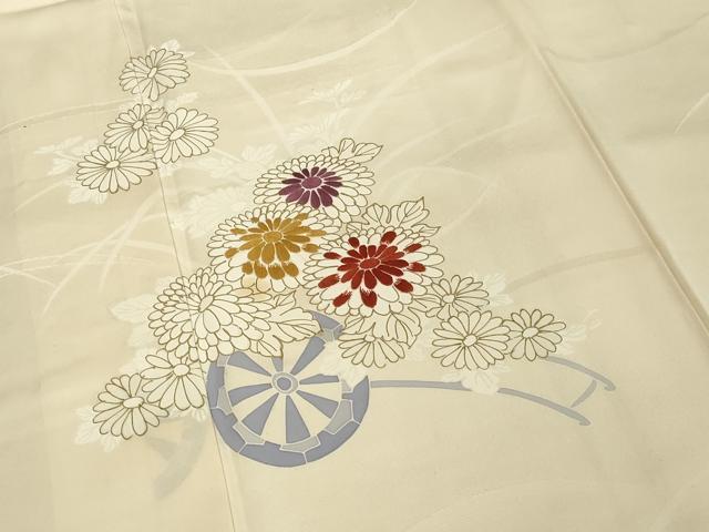 平和屋着物■訪問着 刺繍 花車文 正絹 逸品 DABE7976cd