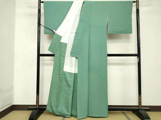 平和屋着物■上質な色無地 青磁色 正絹 逸品 DABE8000cd