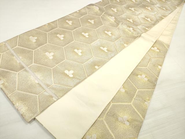 平和屋着物◎六通柄袋帯 唐織 亀甲松葉文 錦繍 金銀糸 正絹 逸品 DABE8019xg