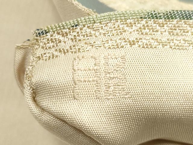 平和屋着物◎西陣　服部織物謹製　六通柄袋帯　横段更紗花唐草文　こはく錦　金銀糸　正絹　逸品　DABE8054xg