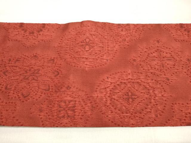 平和屋着物◎九寸袋帯　正倉院花文　正絹　逸品　DABE8091xg
