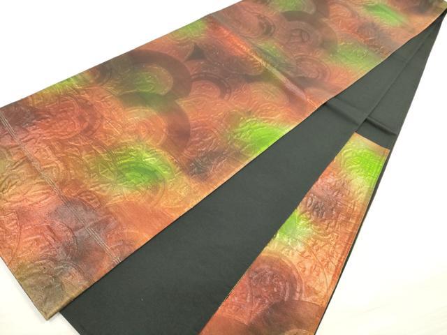 平和屋着物◎六通柄袋帯 青海波 金糸 正絹 逸品 DABE8120xg