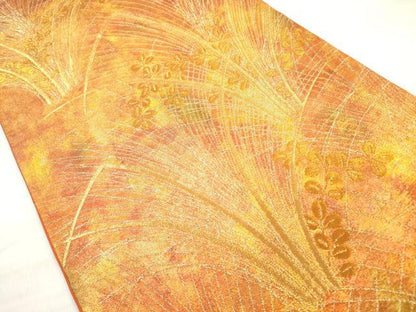 平和屋着物◎六通柄袋帯　錦繍琳派　金糸　正絹　逸品　DABE8142xg