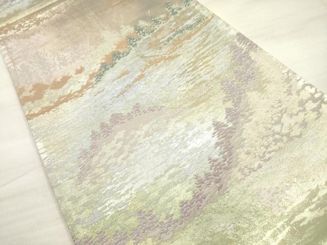 平和屋着物◎六通柄袋帯 樹林文 金銀糸 正絹 逸品 DABE8169xg