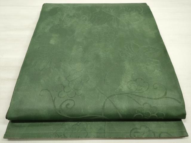 平和屋着物◎六通柄袋帯 葡萄蔦の葉文 正絹 逸品 DABE8172xg