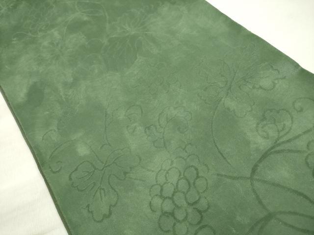 平和屋着物◎六通柄袋帯 葡萄蔦の葉文 正絹 逸品 DABE8172xg