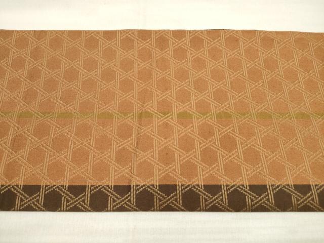 平和屋着物◎九寸名古屋帯 間道 正絹 逸品 DABE8186xg