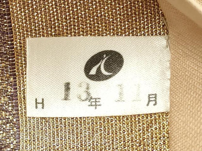 平和屋着物◎全通柄袋帯　霞文　健勝苑扱い　金糸　正絹　逸品　DABE8216xg