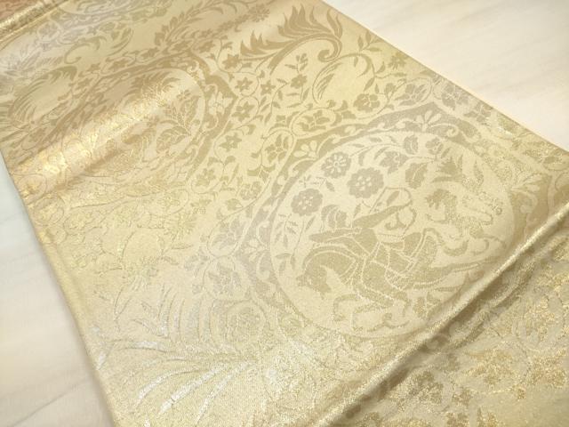 平和屋着物◎六通柄袋帯　狩猟文　金銀糸　正絹　逸品　DABE8226xg