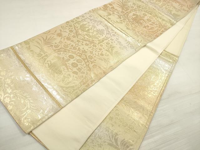 平和屋着物◎六通柄袋帯　狩猟文　金銀糸　正絹　逸品　DABE8226xg
