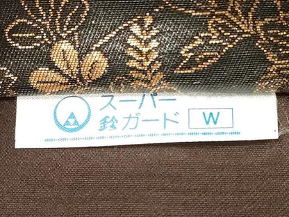 平和屋着物◎六通柄袋帯 道長草花文 金銀糸 鈴乃屋扱い 正絹 逸品 DABE8253xg