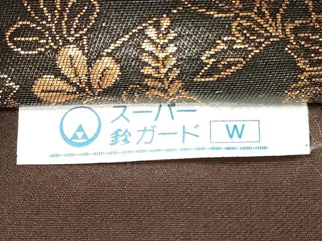 平和屋着物◎六通柄袋帯 道長草花文 金銀糸 鈴乃屋扱い 正絹 逸品 DABE8253xg