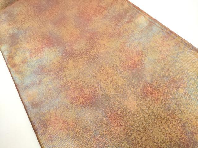 平和屋着物◎全通柄袋帯 霞文 金糸 正絹 逸品 未使用 DABE8301xg