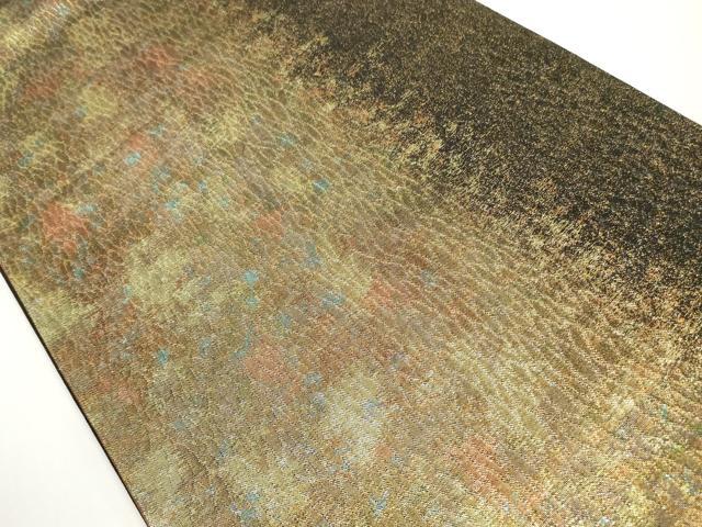平和屋着物◎六通柄袋帯 霞文 金糸 引箔 正絹 逸品 DABE8307xg