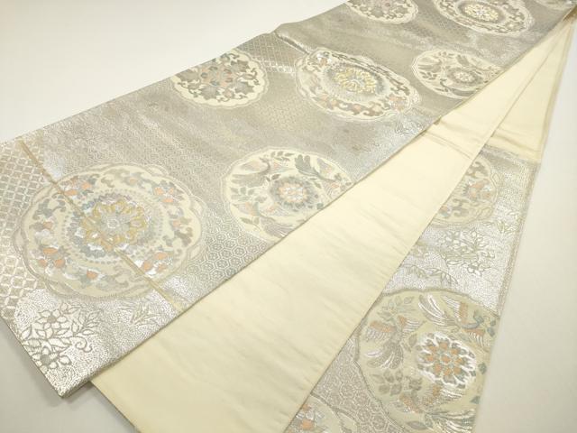 平和屋着物◎六通柄袋帯　正倉院鳳凰花文　金銀糸　正絹　逸品　DABE8331xg