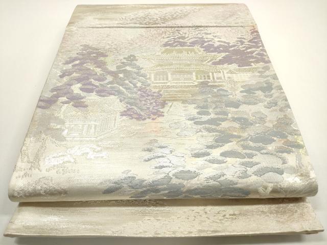 平和屋着物◎六通柄袋帯 万福寺 金銀糸 正絹 逸品 DABE8368xg