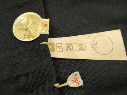 平和屋着物◎西陣 杉織謹製 六通柄袋帯 正倉院更紗花文 黒地 金銀糸 証紙付き 正絹 逸品 DABE8371xg