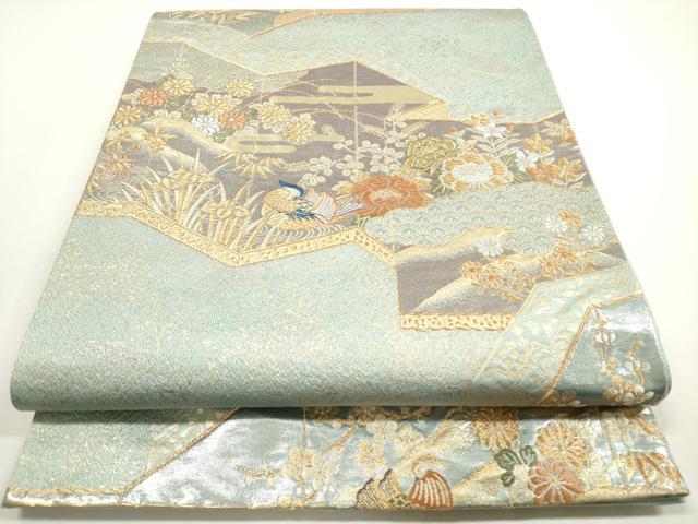 平和屋着物◎六通柄袋帯 古典瑞宝 金銀糸 正絹 逸品 DABE8395xg