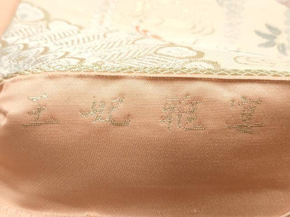 平和屋着物◎六通柄袋帯　唐織　王妃雅宴　籬鴛鴦文　金糸　正絹　逸品　DABE8447xg