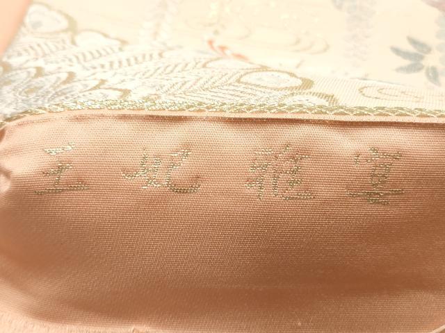 平和屋着物◎六通柄袋帯　唐織　王妃雅宴　籬鴛鴦文　金糸　正絹　逸品　DABE8447xg