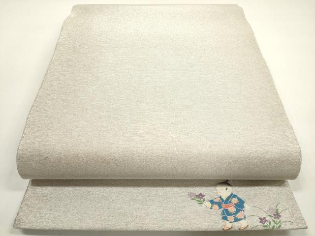 平和屋着物◎綴れ　全通柄袋帯　霞文　ワンポイント　金銀糸　正絹　逸品　DABE8450xg