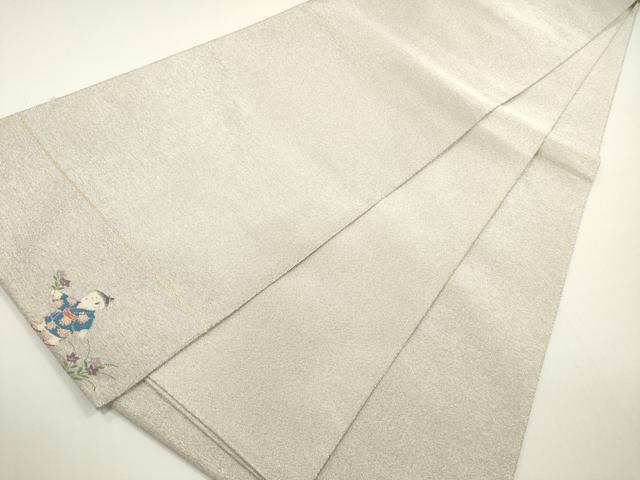 平和屋着物◎綴れ　全通柄袋帯　霞文　ワンポイント　金銀糸　正絹　逸品　DABE8450xg