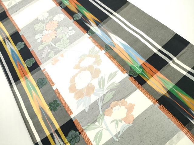 平和屋着物◎六通柄袋帯　花間道　正絹　逸品　DABE8452xg