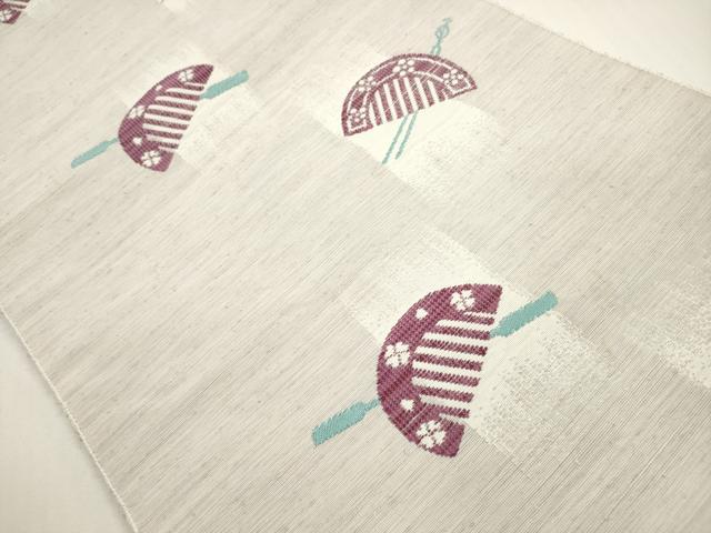 平和屋着物◎八寸名古屋帯　紬地　櫛　簪　正絹　逸品　DABE8462xg